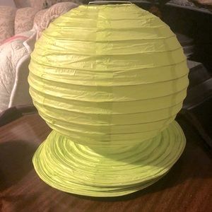 Pale green paper lanterns